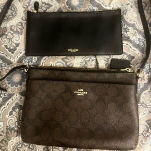 Monogram Coach Crossbody Bag With Wallet #coach #crossbody #wallet #purse